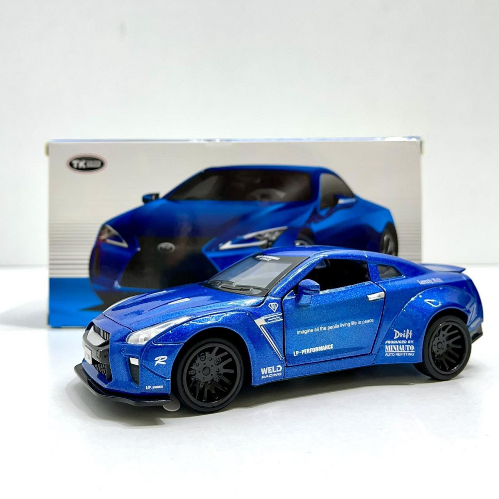 Машинка TK Union Auto Expert Nissan GTR металева світло/звук/інерційна Синя (38071) Чернігів - фото 3