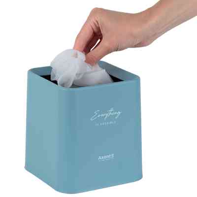 Кошик для паперів Axent Настільний контейнер для сміття, квадратний, блакитний (2132-07-A) Вінниця