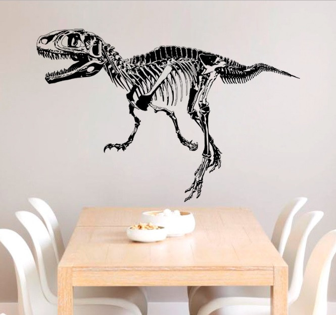 Наклейка на вінілову стіну Скелет динозавра Київ - фото 1
