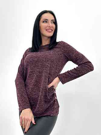 Жіноча кофтинка з гудзиками "Vesta" оптом | Норма і батал Бордовий, 46-48 Київ