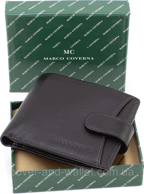 Кожаный мужской кошелек портмоне с открытым карманом Marco Coverna MC 22-203 Киев - изображение 10