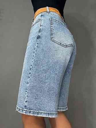 Шорты женские джинсовые Vanver 2039 бермуды с ремнем голубые, голубой, 33, 33, 92 см, 122 см Киев