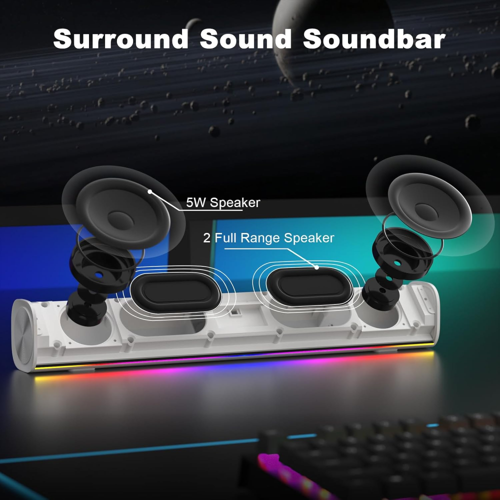 Колонки USB SOULION R100 Bluetooth з динамічним світлодіодним підсвічуванням Луцк - изображение 3