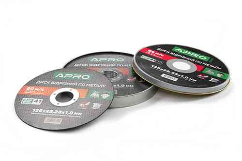 Диск відрізний металу в кейсі 125х1.0х22.2мм (10 шт. у кейсі) APRO Рівне