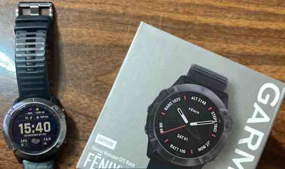 Смарт -Часы Годинник Garmin Fenix 6x Sapphire в кольорі Carbon Gray Київ
