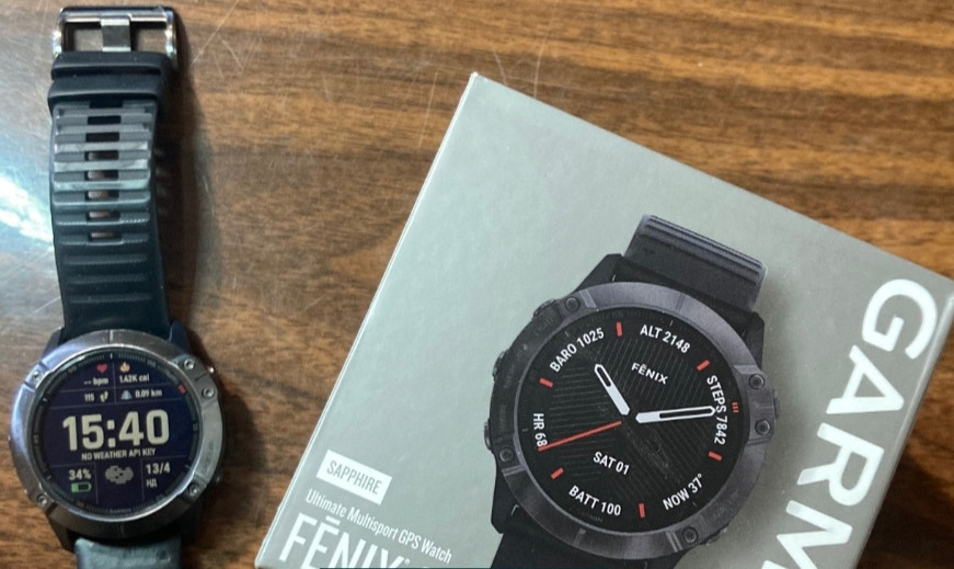 Смарт -Часы Годинник Garmin Fenix 6x Sapphire в кольорі Carbon Gray Киев - изображение 2