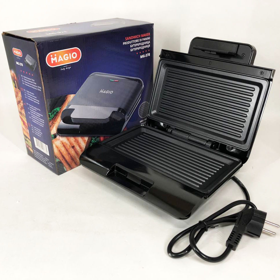 Мультифункциональный гриль MAGIO MG-378 750 Вт, Гриль для сендвичей, Домашний AQ-874 гриль бутербродница Киев - изображение 8