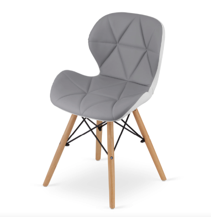 Крісло Leobert Lago екошкіра сіро-білий Київ