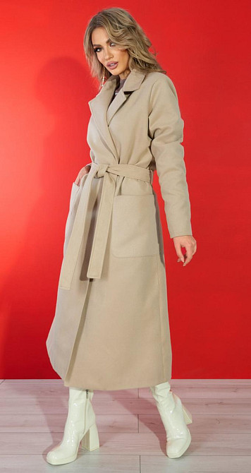 Лаконічне пальто з накладними кишенями (46) Київ - фото 3