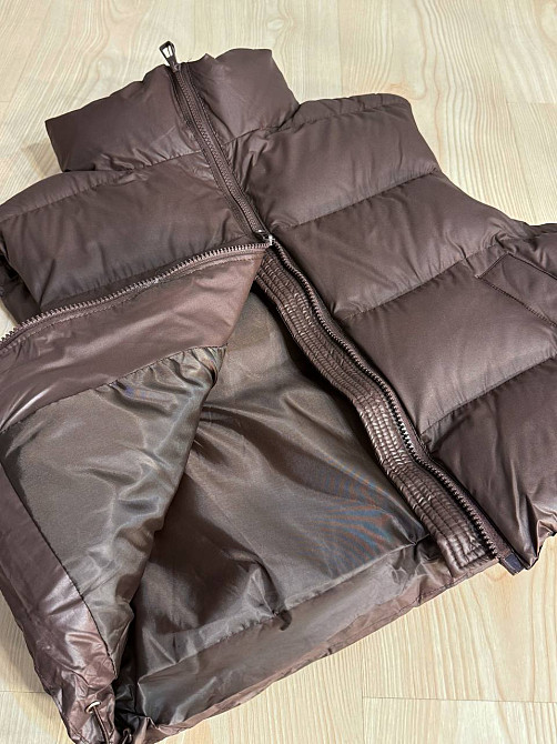 Жилетка женская A-N 10013 дутая без капюшона коричневая, коричневый, 44 Одесса - изображение 2
