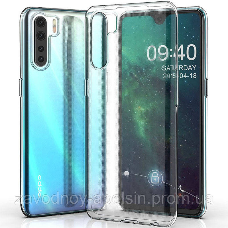 Oppo A91 Reno 3 силіконовий чохол карбон black Одеса - фото 1