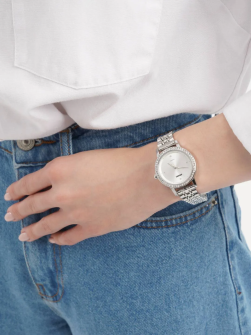 Женские классические часы Skmei 1311 Malibu (Серебристый) Киев - изображение 7