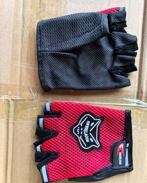 Рукавички без пальців (mod:002, size:L, червоні) Мукачево - фото 1