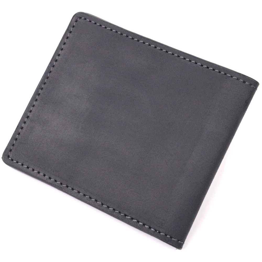 Добротная обложка из винтажной кожи для удостоверения участника боевых действий Черная (GRANDE PELLE) Киев - изображение 6