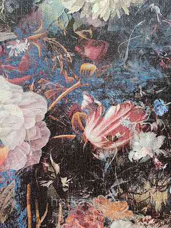 Обои виниловые на флизелине AS creation The Bos 0.53х10 цветы пионы розы астры розовые желтые на сине черном Киев