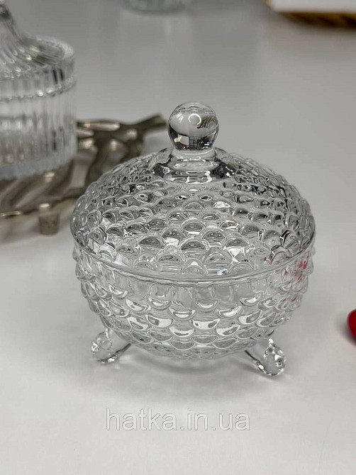 Цукорниця ємність для зберігання скляна "Фаберже" 200 мл Київ - фото 3
