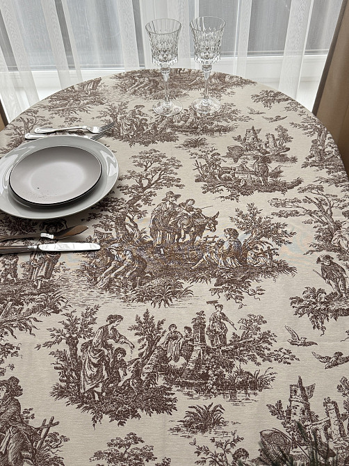 Ecotton Скатертина столова Ecotton DUCK 170х200 см водовідштовхувальна Italiano бежевий (30497 Коломия - фото 4