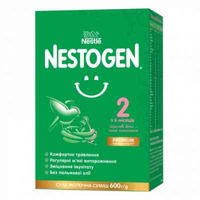 Дитяча суміш Nestogen 2 з лактобактеріями L. Reuteri з 6 міс. 600 г (7613287107862) Вінниця