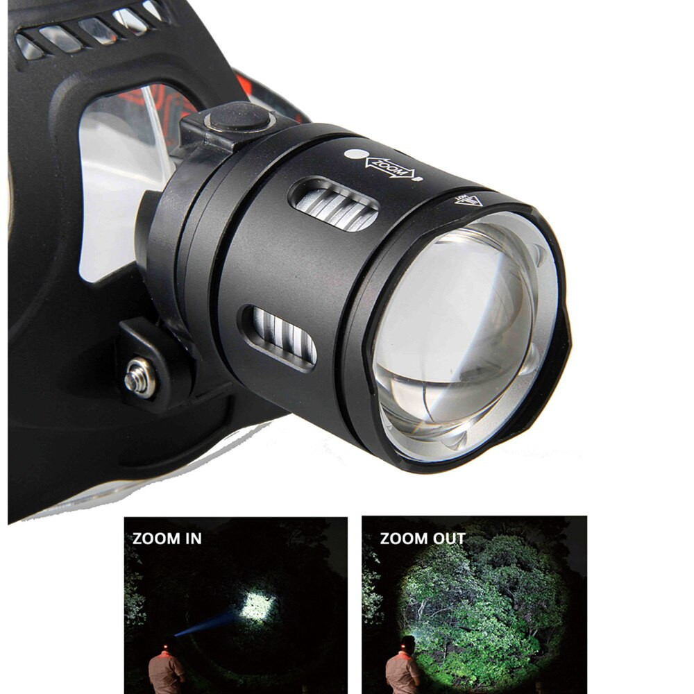 Ліхтарик налобний високої потужності LED XHP70 3x 18650 AC Prof XHP70 Київ - фото 2