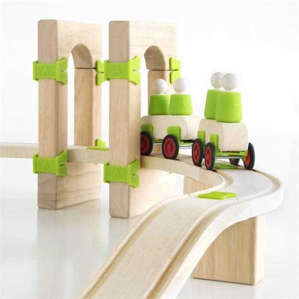 Дерев'яна дорога Guidecraft Block Science Мости світу, 55 деталей (G2100R) Харків - фото 9