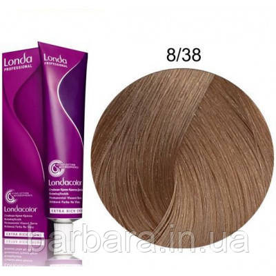 Краска для волос Londa Сolor Permanent Professional 8/38 светлый блонд золотисто-жемчужный Киев - изображение 1