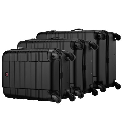 Набор чемоданов Wenger Amplar 3 в 1 (S,M,L) пластик, 4 колеса, чорний (653149) Винница - изображение 7