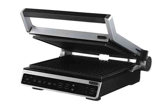 Гриль ARDESTO прижимний 2000Вт, темп. режимів-6, з`ємні пластини, розкриття на 180°, сріблястий Киев