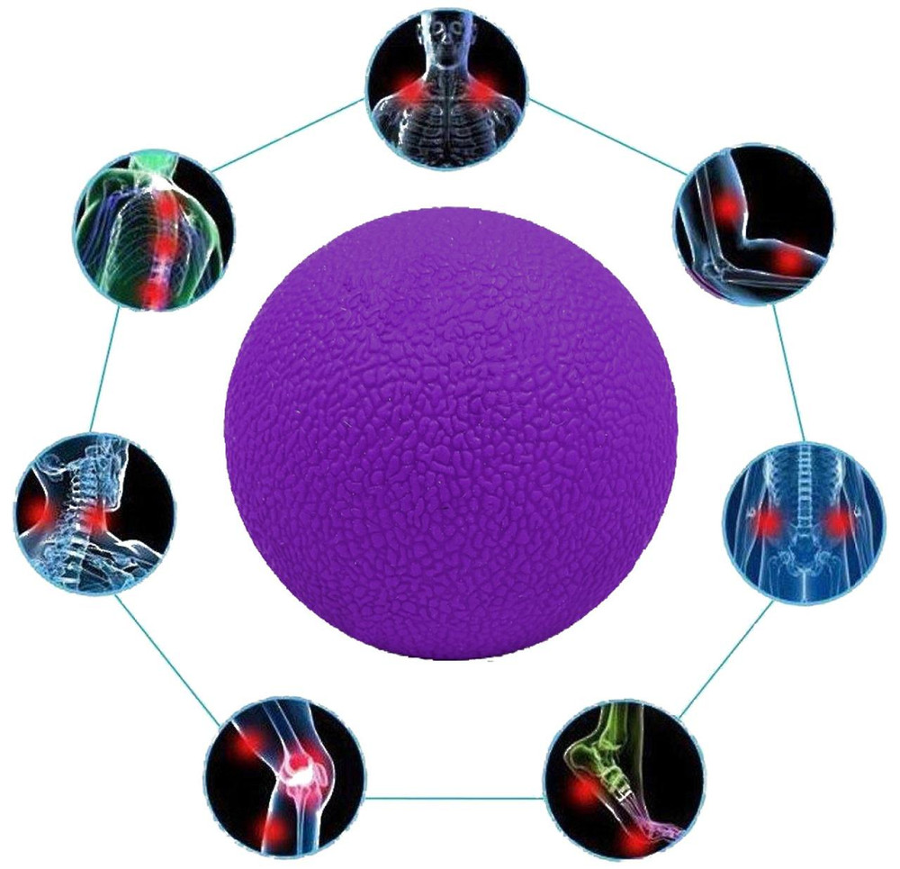 Масажний м'ячик EasyFit TPR 6 см фіолетовий Коломия - фото 1