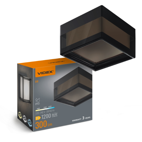 LED Світильник квадратний 9W чорний VL-BHD02-09CBB Videx Житомир