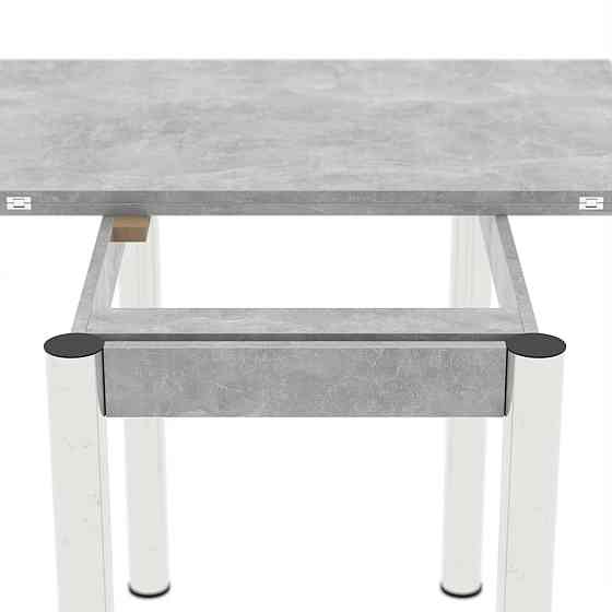 Розкладний обідній стіл Неман АПАЧІ Бетон/Хром (NEM-121079) Львів