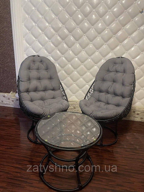 Балконні меблі з 2 кріслами та журнальним столом Київ - фото 5