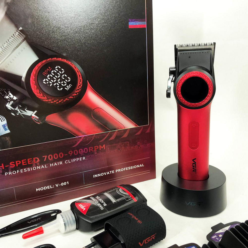 Машинка для стрижки волосся домашня VGR V-001 RED, Професійна акумуляторна машинка для стрижки VX-31 Івано-Франківськ - фото 10