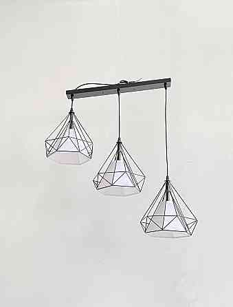 VALESO Підвісний світильник на три плафони VALESO TY01B-3 Лофт чорний E27 Коломия