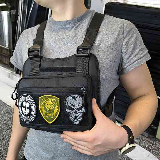 Мужские сумки через плечо, Сумка пояс плечо мужская тактическая, Тактическая сумка на грудь XO-21 Львов