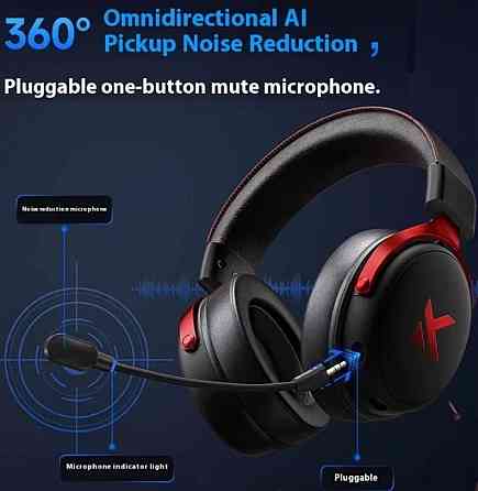 MCHOSE V9 Pro‼️ГАРАНТІЯ‼️Steel Black бездротові ігрові навушник. Киев