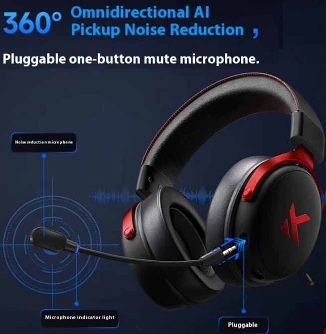 MCHOSE V9 Pro‼️ГАРАНТІЯ‼️Steel Black бездротові ігрові навушник. Киев - изображение 3