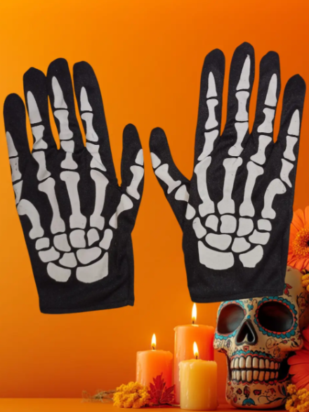 Рукавички на Хеллвін one size чорно-білий Київ - фото 4