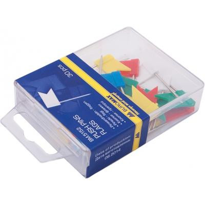 Кнопки Buromax push pins FLAGS, 30шт (BM.5152) Винница - изображение 1