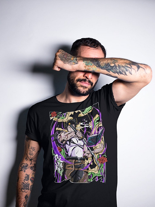 Футболка з аніме принтом Чорна конюшина оверсайз (S/M/L) Чорний AnimeJ0478 Дніпро - фото 2