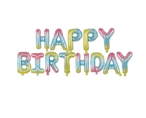 Шарики Happy birthday фольгированные 16 дюймов разноцветный Киев - изображение 3