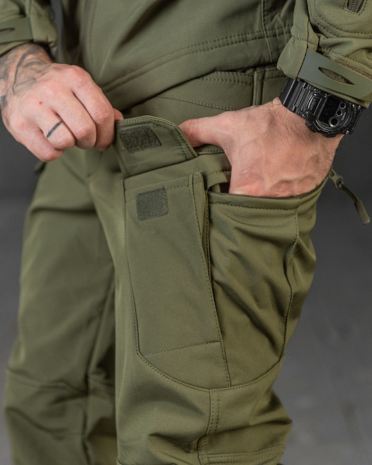 Костюм чоловічий такічний софт йшов олива осінь весна зима Одеса - фото 4