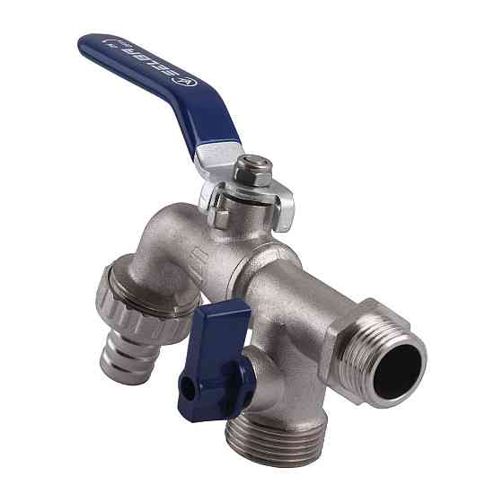 Кран SELBA шаровый поливочный двойной 1/2″x3/4″x3/4″ SL4086 (000014655) Киев