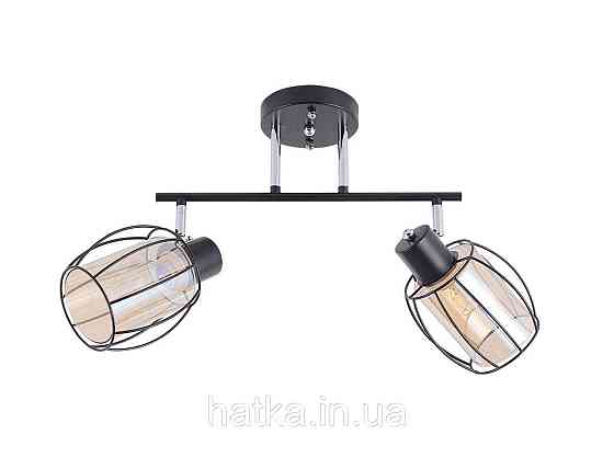 Стельова люстра на 2 плафони 91180M/2 чорний+хром Київ