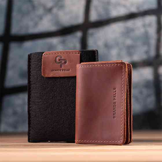 Стильна обкладинка на автодокументи у вінтажній шкірі Світло-коричнева (GRANDE PELLE) Київ