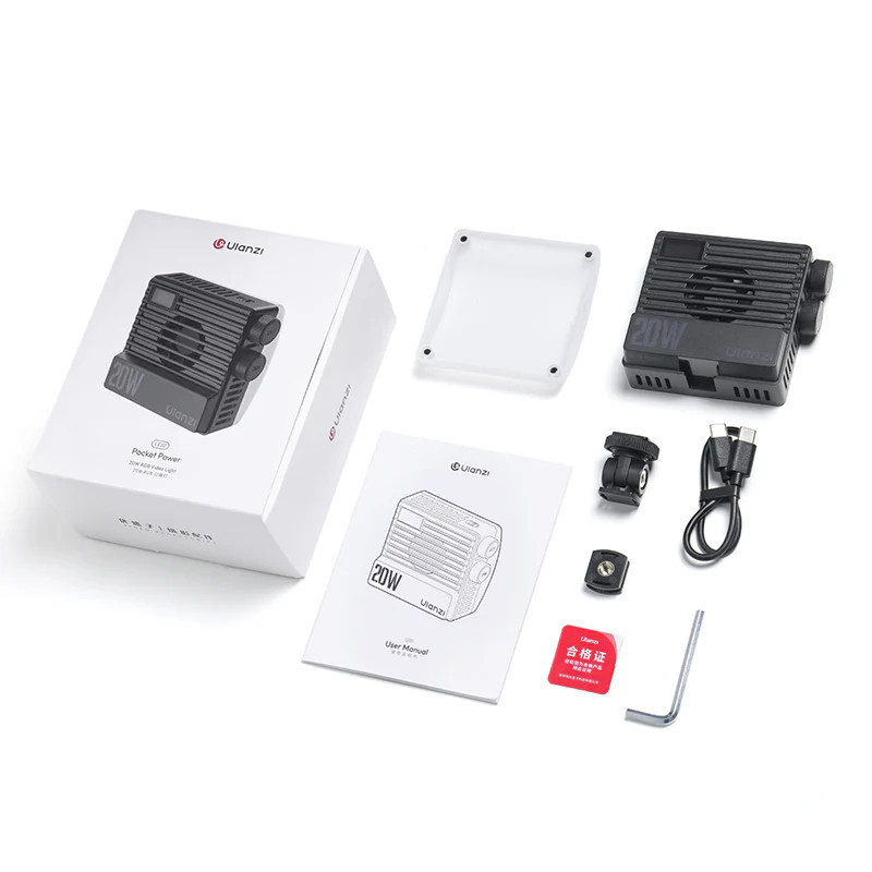 Накамерне світло RGB надпотужне 20Вт CRI 95+2500-9000K Ulanzi LE20 Київ - фото 5