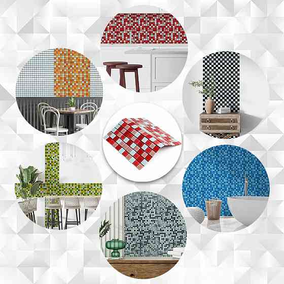 Мозаика из декоративного стекла 298х298х4,5мм Красная SW-00002367 Днепр