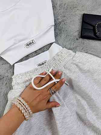 Жіночий стильний повсякденний літній костюм двонитка, натуральний еластичний мікродайвінг Меланж, 46/48 Одеса