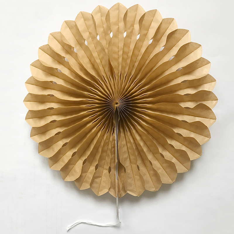 Бумажный веер декоративный 25 см кофейный Киев - изображение 1