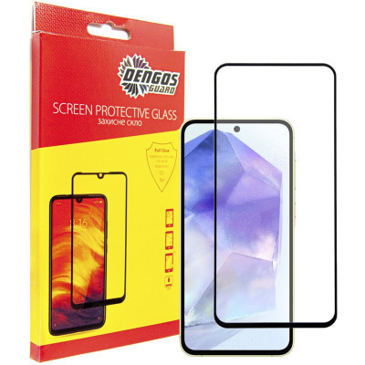 Стекло защитное Dengos Full Glue Samsung Galaxy A55 5G (black) (TGFG-345) Винница - изображение 1