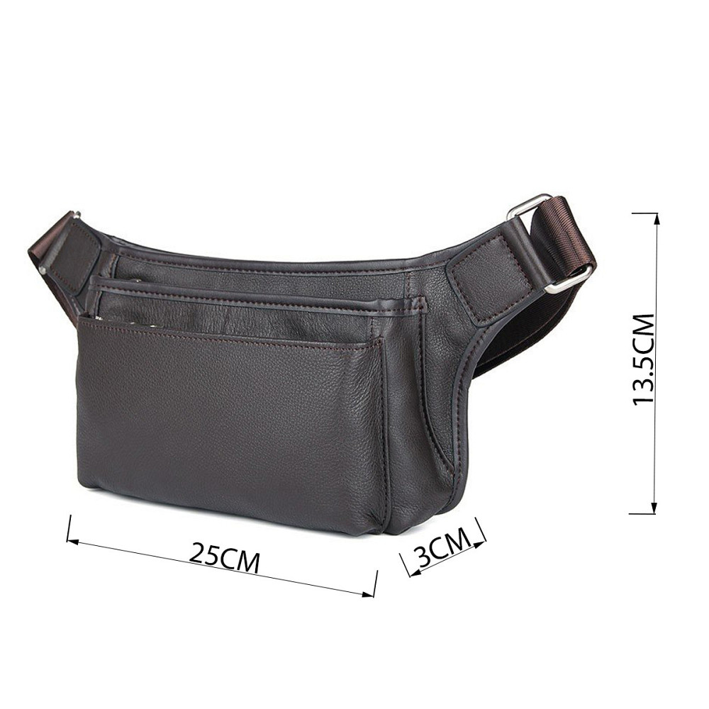 Сумка поясна шкіряна Коричнева (Vintage) Київ - фото 7